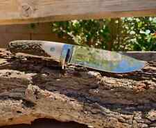 Custom Handmade D2 Steel Loveless Style Stag Horn Handle Hunting Knife picture