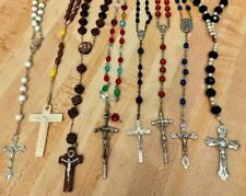 Vintage antique rosary lot 8 Catholic religious Christian crucifix rosaries picture