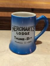 Antique Merchants Lodge Thumb-Bit 1914 Thomas Maddocks Sons Co Mug FRAGILE  picture