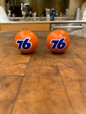 UNION 76 Orange Hard Plastic Antenna BALLS set of two NASCAR Promo picture