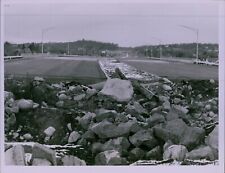 LG782 1962 Original Photo ROUTE 93 MEDFORD MA New England Road Construction Site picture