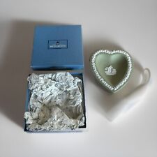 Wedgwood White / Green Heart Tray “Cupid Asleep” Limited Edition Made In England picture