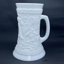 Vintage Fenton Satin White Milk Glass Stein Mug American Bicentennial Patriotic picture