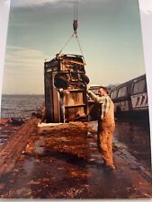 6x4 NY NYC TRANSIT BUS IN WATER CRANE WORKER PHOTOGRAPH EDGEWATER PIER COLLAPSE picture