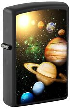 Zippo Lighter, Solar System Design - Black Matte 81024 picture