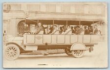 Postcard Washington DC The Gray Line Sight Seeing Bus 1916 RPPC Real Photo AD9 picture