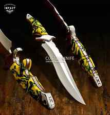 IMPACT CUTLERY RARE CUSTOM FULL TANG BOWIE KNIFE RESIN HANDLE- 1630 picture