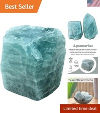 Natural Aquamarine Stone with Velvet Bag - Perfect for Healing & Creativity picture