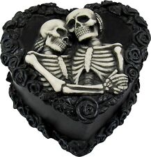 To Have & To Hold, Gothic Skeleton Lovers Embracing on Black Rose Keepsake picture