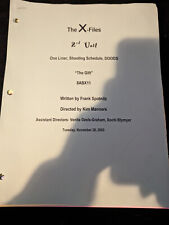 The X Files: The Gift 8ABX11 2nd Unit Shooting Schedule picture