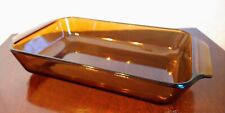 REDUCED- Vintage Anchor Hocking, Fire King, Casserole / Cake, Amber Glass Pan picture