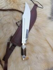 New Custom made 5160 Steel Hunting Bowie Survival Knife, Stag Horn Handle picture