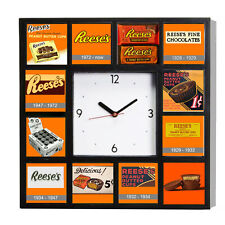 Reese's Peanut Butter Cup retro history ad Clock with 12 pictures picture