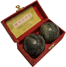 Black Marble Stone Chinese Healthy Exercise Massage Baoding Balls picture