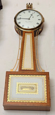 Elmer O. Stennes Weymouth, Mass Reproduction Weight Driven Banjo Clock Inlaid picture