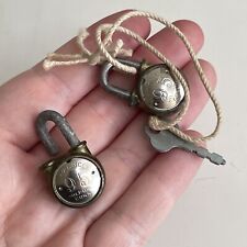 2x Vintage Old Miniature Walsco Lock Co. # 95 Padlock Milford CT picture