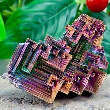 200G Rainbow Bismuth ore Crystal titanium Metal Mineral Specimen point healing picture