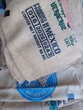 (5 PACK) AUTHENTIC JUTE BURLAP COFFEE BAGS - FULL SIZE picture