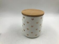 Elegance Porcelain 6in Gold Heart Canister DD01B17010 picture