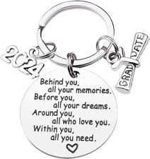 Class of 2024 Graduation Keychain - Senior 2024 Graduation Gifts for Her/Him, In picture