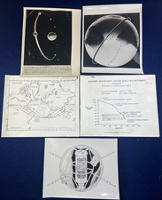 1963 Satellite Cutaway Orbit Map Engineering Chart NASA Five Press Photo Lot picture
