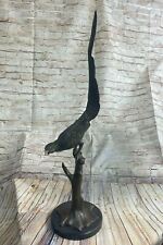 Handmade Signed French Bronze Pheasant Game Bird Sculpture Hunting Statue Artwor picture