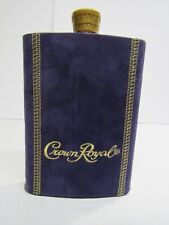 Crown Royal Whiskey Liquor Stainless Steel 8 oz Flask w/ Purple Suede Cover  picture