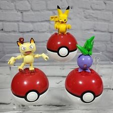 Mega Construx Pokémon Character Figures Lot Pikachu Meowth Oddish With Balls  picture