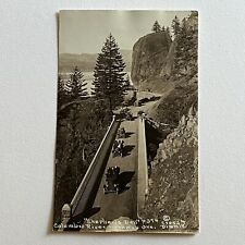 Vintage RPPC Real Photograph Shepperd's Dell Columbia River OR Bridge Cars picture