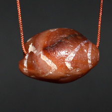 Ancient Very Old Etched Carnelian Bead with Rare Pattern over 2000 Years Old picture