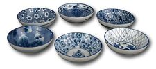 Porcelain Chinese Japanese Bowl Sets with Free 6 Porcelain Spoons, Set of 6 picture
