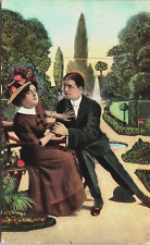 Postcard Romance Meeting In The Park Courtship Series Early 1900s picture