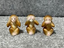3 Wise Monkeys Figurines Set Hear See Speak No Evil Three Statue Sculpture Art picture
