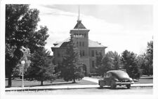 Autos 1940s Choteau teton County Court House Montana RPPC postcard 6469 picture