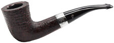 Peterson Sherlock Holmes 'Mycroft' Red and Black Sandblast Silver Mounted Pipe picture