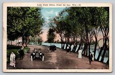 A View Of Autos & Pedestrians On Lake Park Drive, Fond du Lac, Wisconsin WI  picture