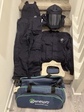 Enespro 40 Cal Arc Flash PPE Kit Jacket, Bibs, Helmet Size MEDIUM M32 - CLEAN picture