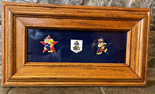 Vintage 1980’s LA Olympics Collector’s Pins in Oak Frame picture