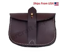 Leather Officers Sam Browne Ammo Pouch for Sam Browne Belt - Dark Brown picture