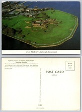 Fort McHenry National Monument Baltimore MD Postcard Aerial View Litho picture