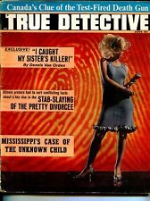 MAG: True Detective 6/1966-psycedelic cover-handcuffed blonde babe-violent cr... picture