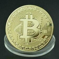 10x Coins Bitcoin Iron Plated Collectible Crypto Coin in plastic case picture