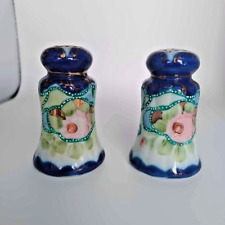 Vintage Rose Motif Salt & Pepper Shakers ~ Japan picture