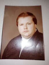 Vintage found photograph ORIGINAL Serious young chubby male 5