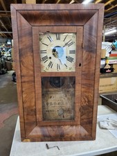 Antique 1841 Daniel Pratt Jr. Reading Mass Ogee Shelf Clock Brass Works Movement picture
