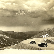 Antique Photo Postcard, Mountain Pass, Southwest AZ Monsoon Antique Cars, S1 picture