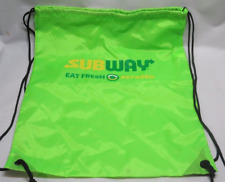 Subway Eat Fresh & Refresh Green Draw String Bag Restaurant Subs picture