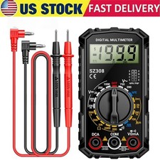 Digital Multimeter LCD Voltmeter Ammeter Ohmmeter Volt AC DC Tester Leads Meter picture