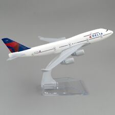 16cm Aircraft Boeing 747 Delta Airlines Model Alloy B747 Plane Toys Xmas Gift picture