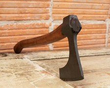 Viking Bearded Axe Skeggøx 18" Hand Forged Antiqued Black Finish Rugged picture